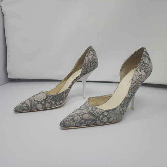 DKNY sz 7 D'orsay fabric pumps - Picture 2 of 7